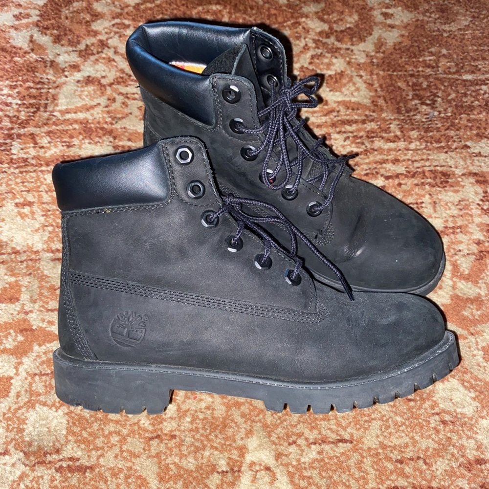 Youth Black Timberland Boots